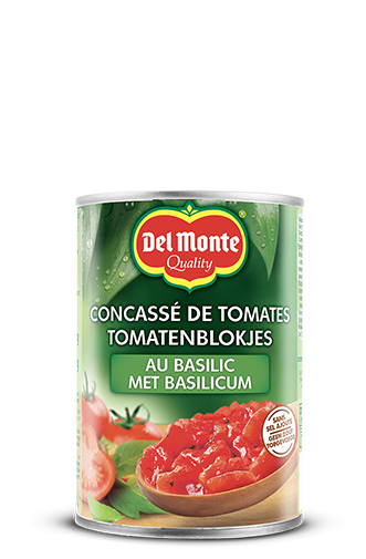 Gehackte Tomaten mit Basilikum